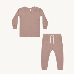 NWT - Quincy Mae Mauve waffle set​​